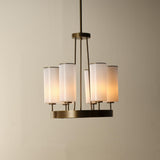 Jamie Young Kingdom Glass 6-Light Chandelier, Antique Brass