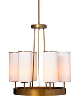 Jamie Young Kingdom Glass 6-Light Chandelier, Antique Brass