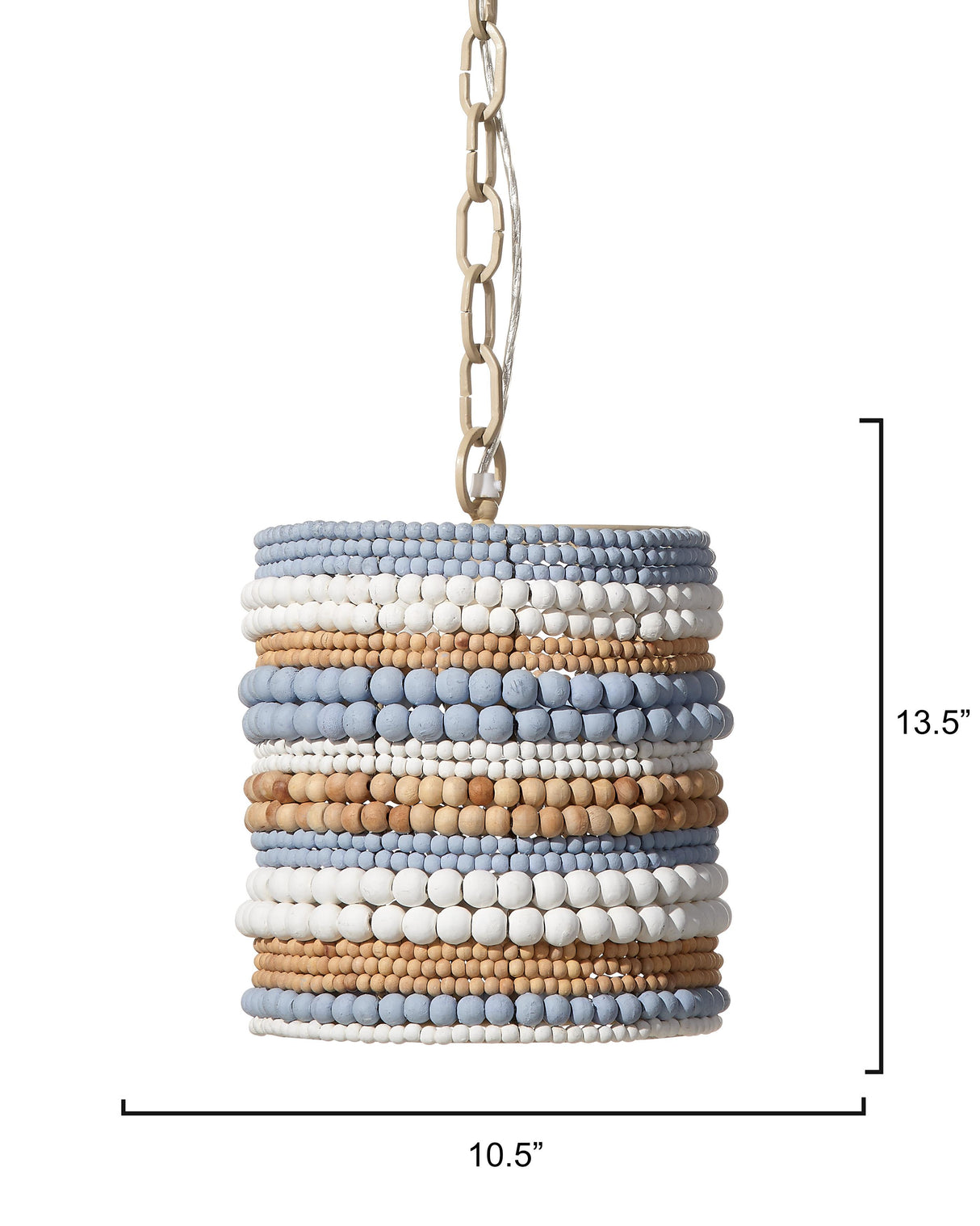 Jamie Young Strand Wood Beaded 1-Light Pendant