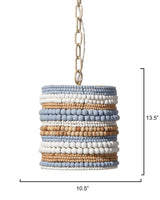 Jamie Young Strand Wood Beaded 1-Light Pendant
