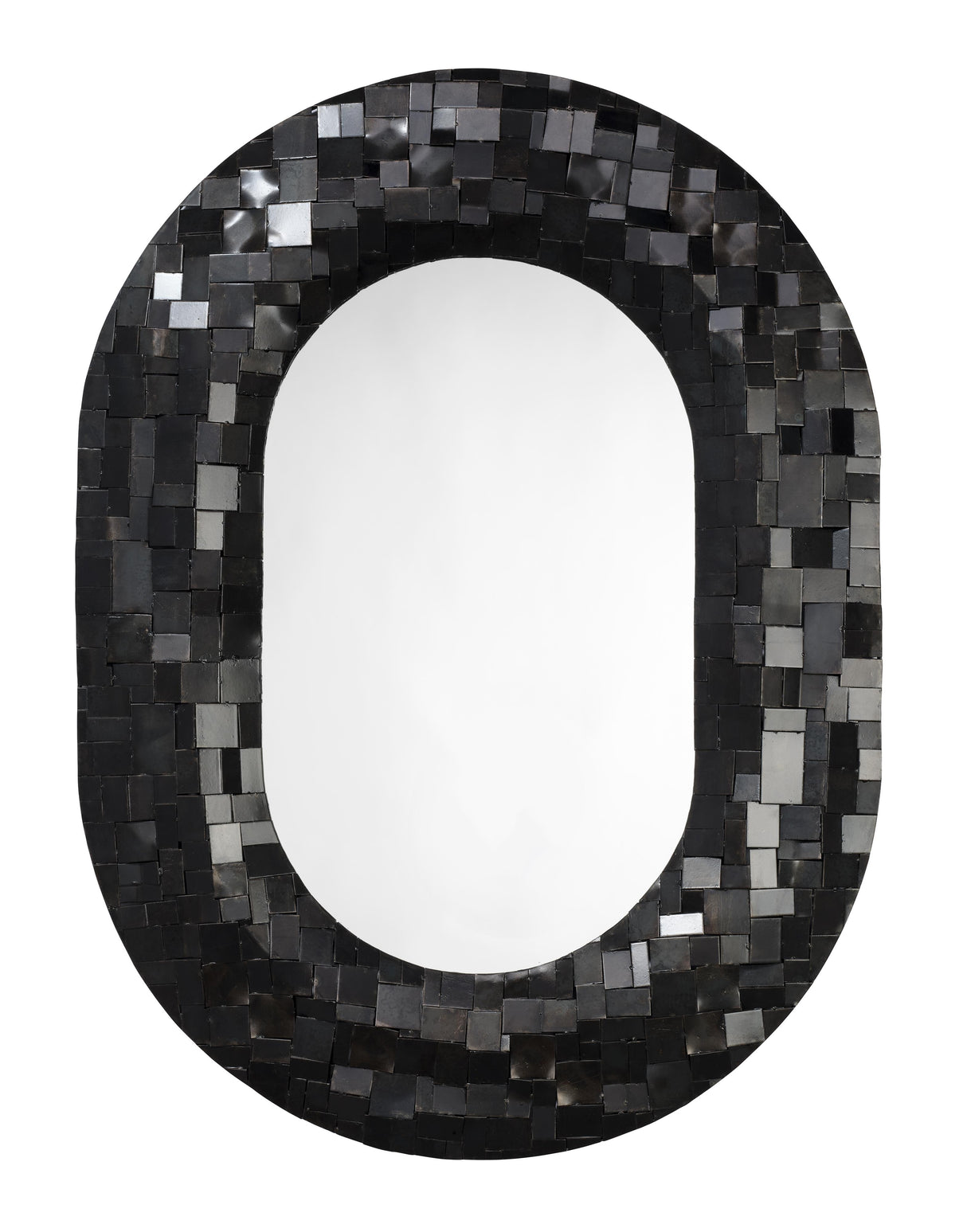 Jamie Young Enigma Iron Oval Wall Mirror