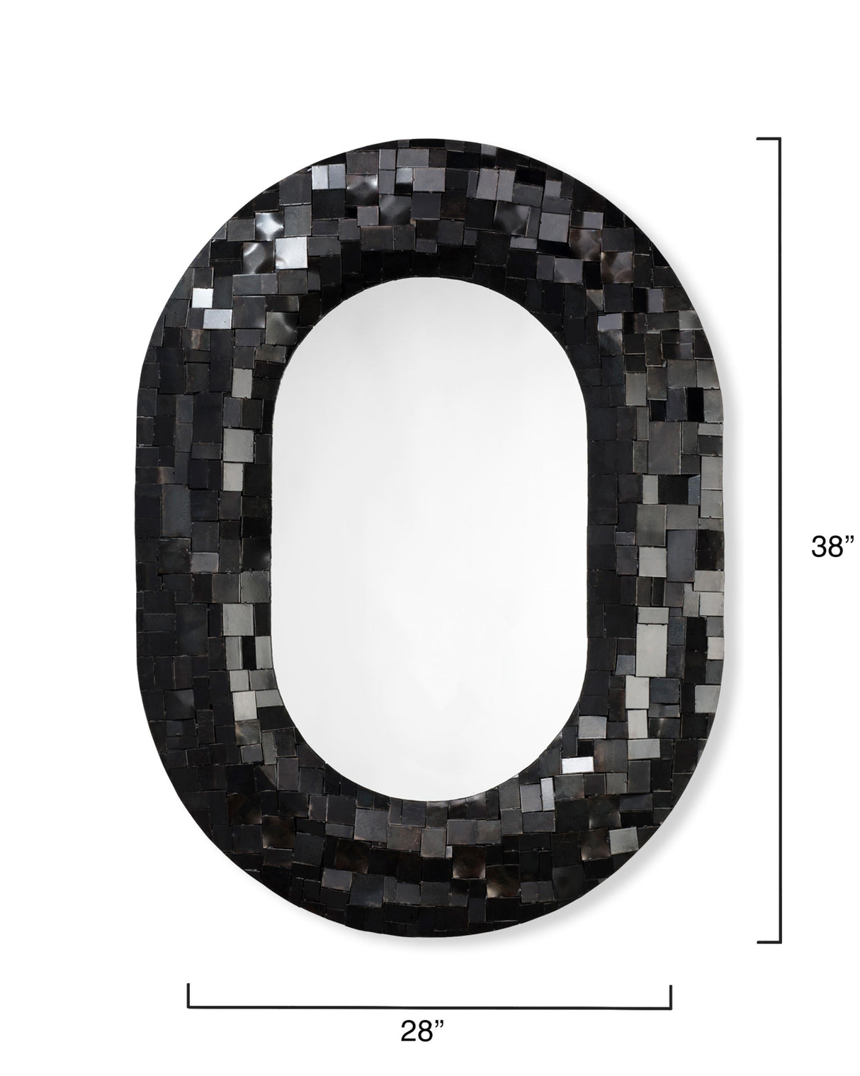 Jamie Young Enigma Iron Oval Wall Mirror