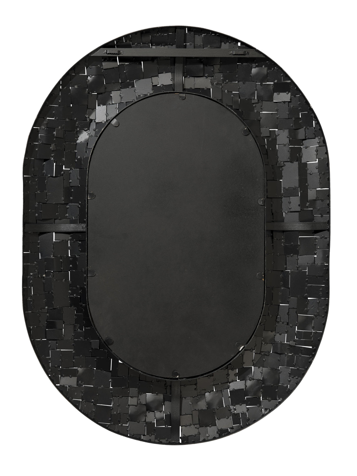 Jamie Young Enigma Iron Oval Wall Mirror