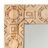 Jamie Young Relief Wood Carved Rectangle Wall Mirror