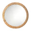 Jamie Young Relief Wood Carved Round Wall Mirror