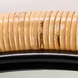 Jamie Young Saltwater Arch Rattan Floor Mirror, Black