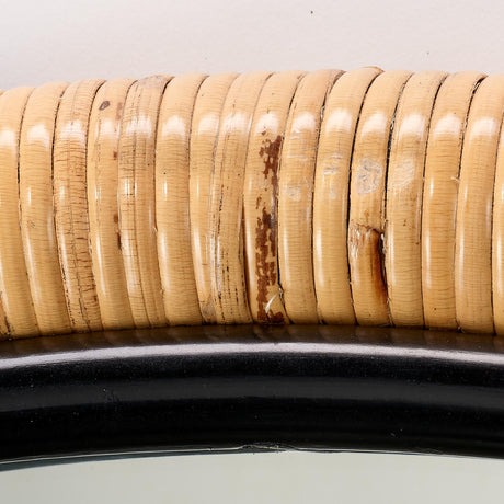 Jamie Young Saltwater Arch Rattan Floor Mirror, Black