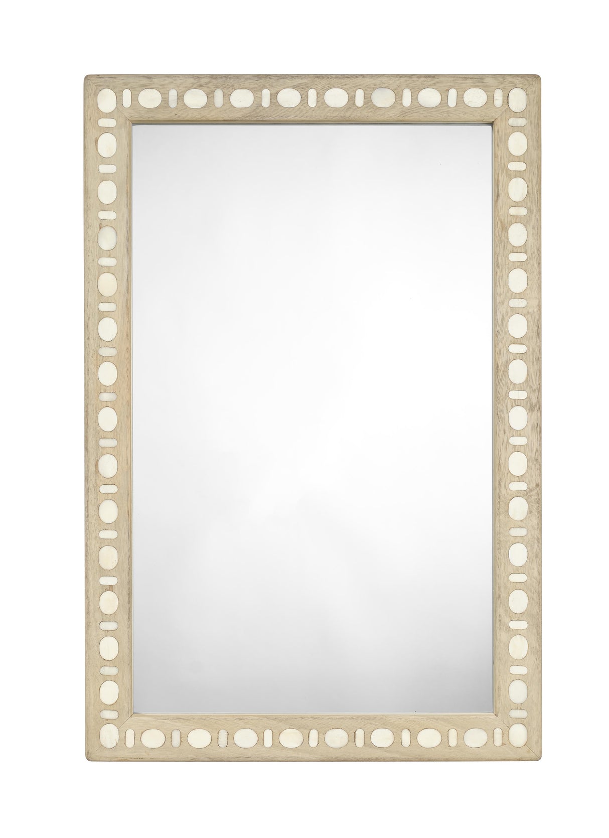 Jamie Young Sama Wood & Bone Inlay Rectangle Wall Mirror