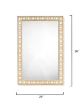Jamie Young Sama Wood & Bone Inlay Rectangle Wall Mirror