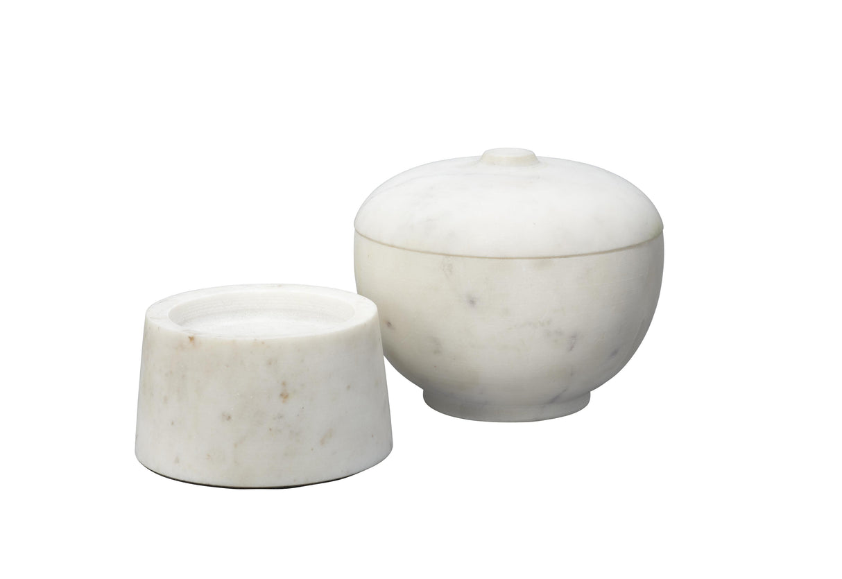 Jamie Young Bennett Marble Medium Storage Bowl w/ Lid