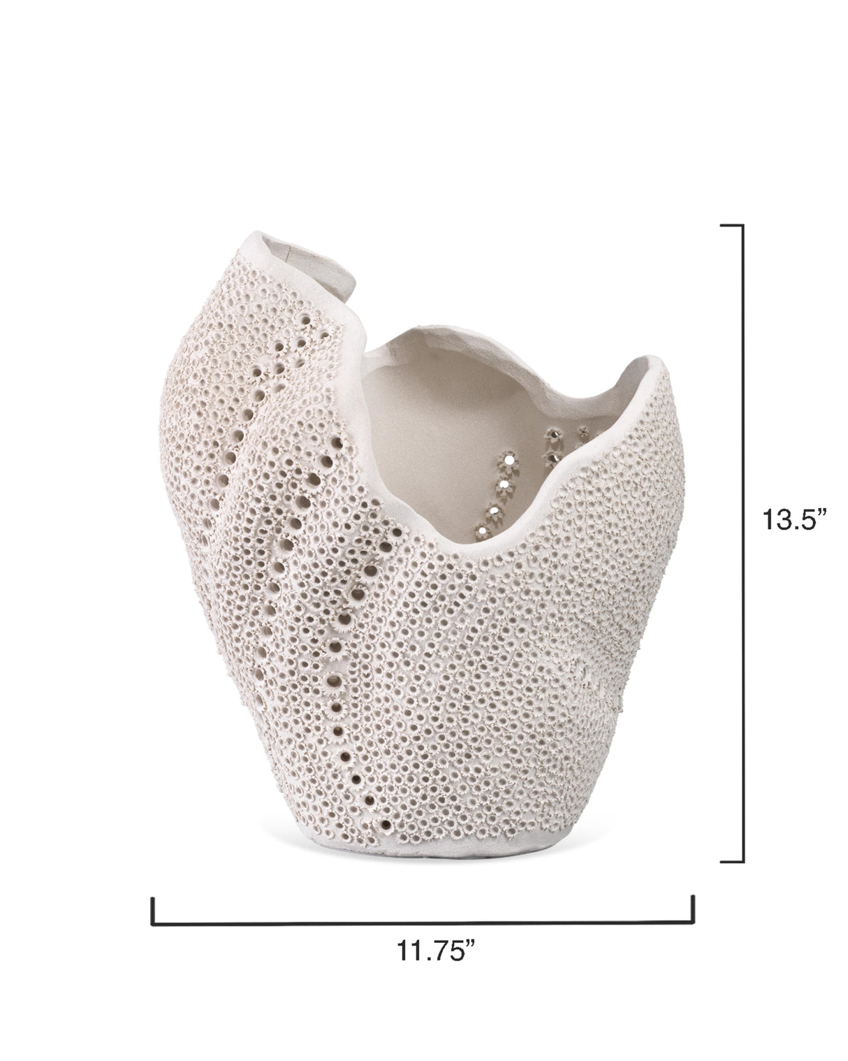 Jamie Young Eclipse Porcelain Decorative Vase, White