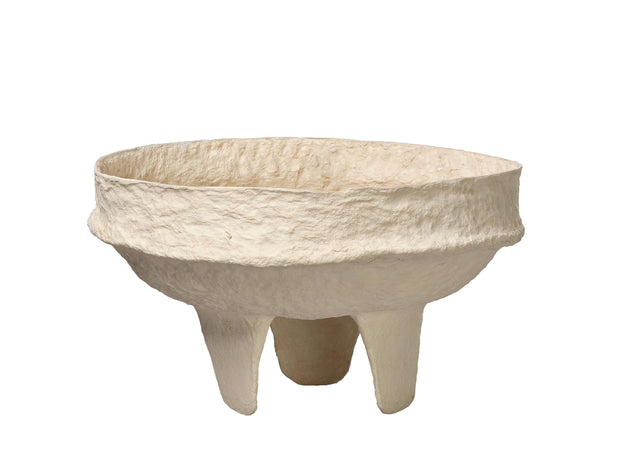 Jamie Young Field Cotton Mache Low Decorative Bowl, Cream