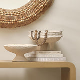 Jamie Young Field Cotton Mache Low Decorative Bowl, Cream