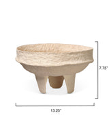 Jamie Young Field Cotton Mache Low Decorative Bowl, Cream