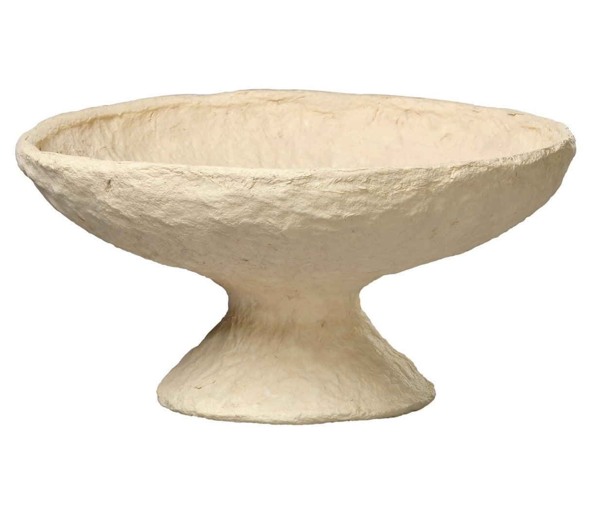 Jamie Young Garden Cotton Mache Pedestal Decorative Bowl, Cream
