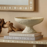 Jamie Young Garden Cotton Mache Pedestal Decorative Bowl, Cream
