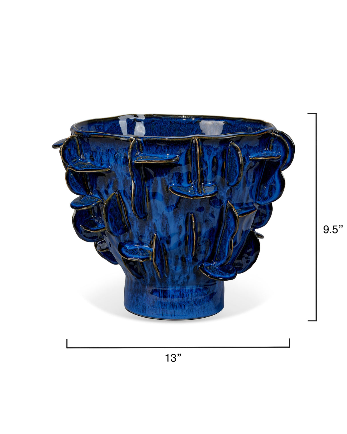 Jamie Young Helios Ceramic Decorative Vase, Blue