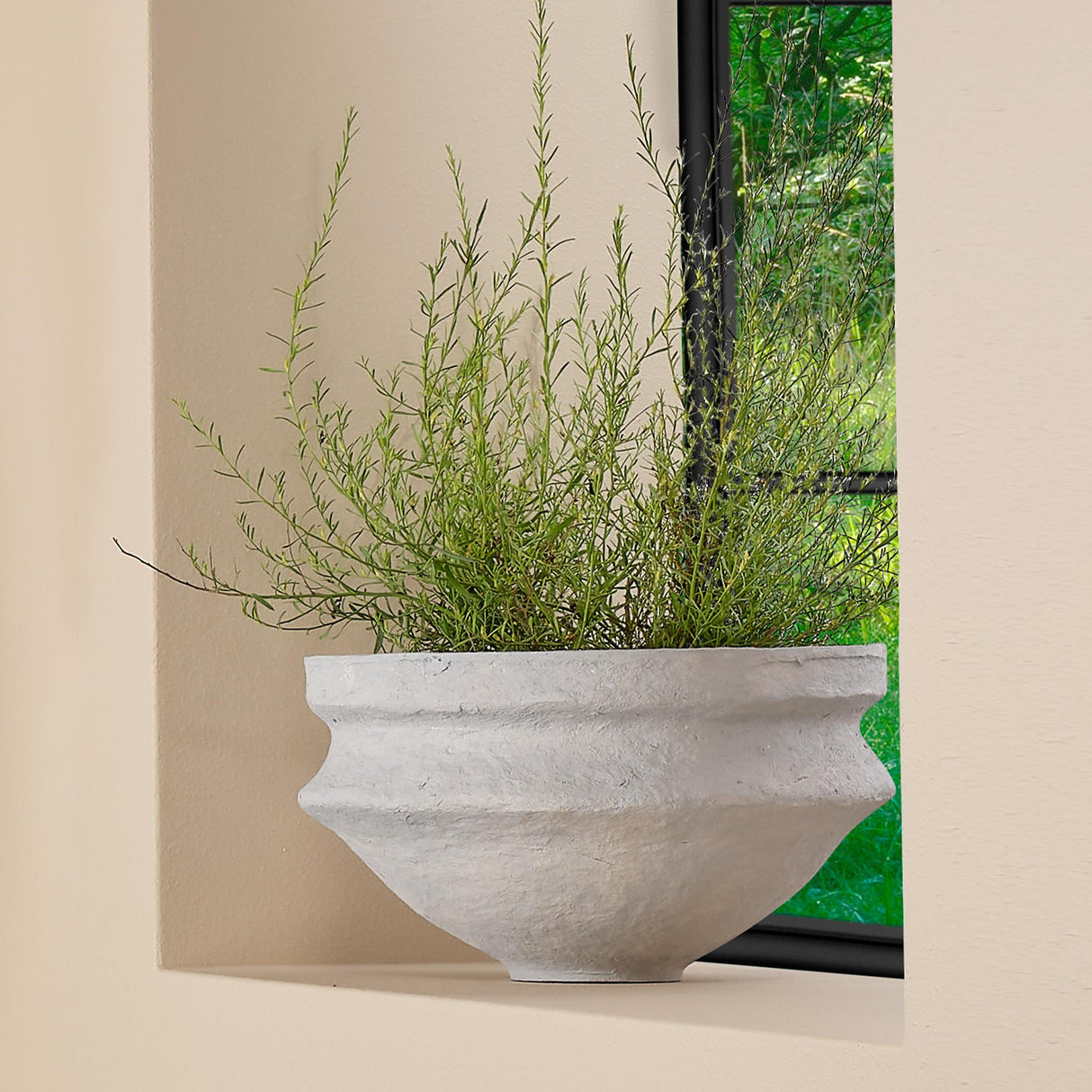 Jamie Young Landscape Cotton Mache Large Decorative Bowl, Blue