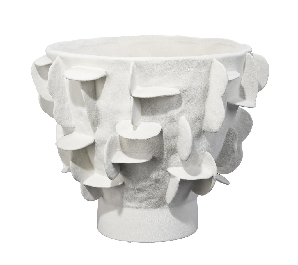 DecoratorsBest Helios Ceramic Vase, White