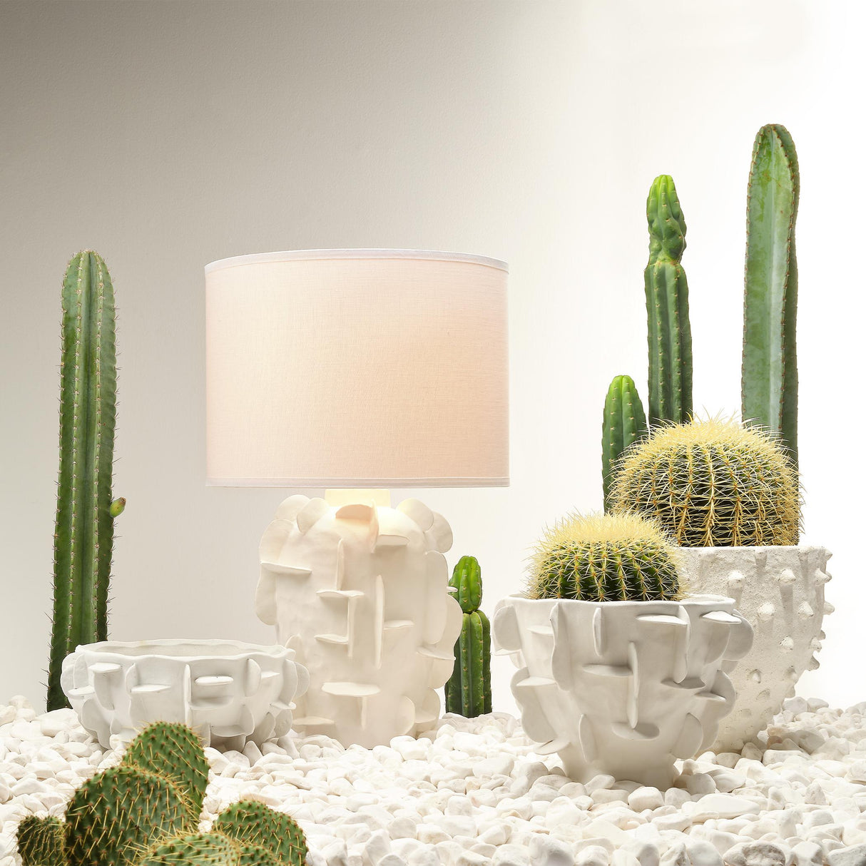 Jamie Young Helios Ceramic Decorative Vase, White
