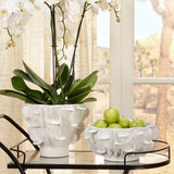 Jamie Young Helios Ceramic Decorative Vase, White