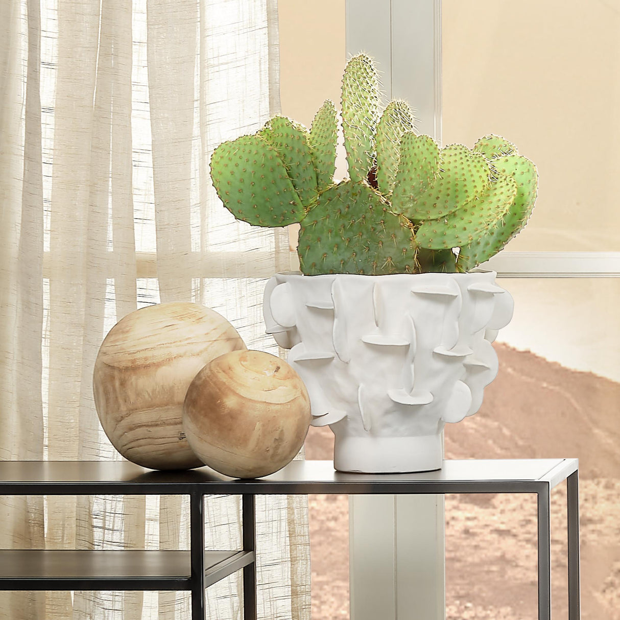 Jamie Young Helios Ceramic Decorative Vase, White
