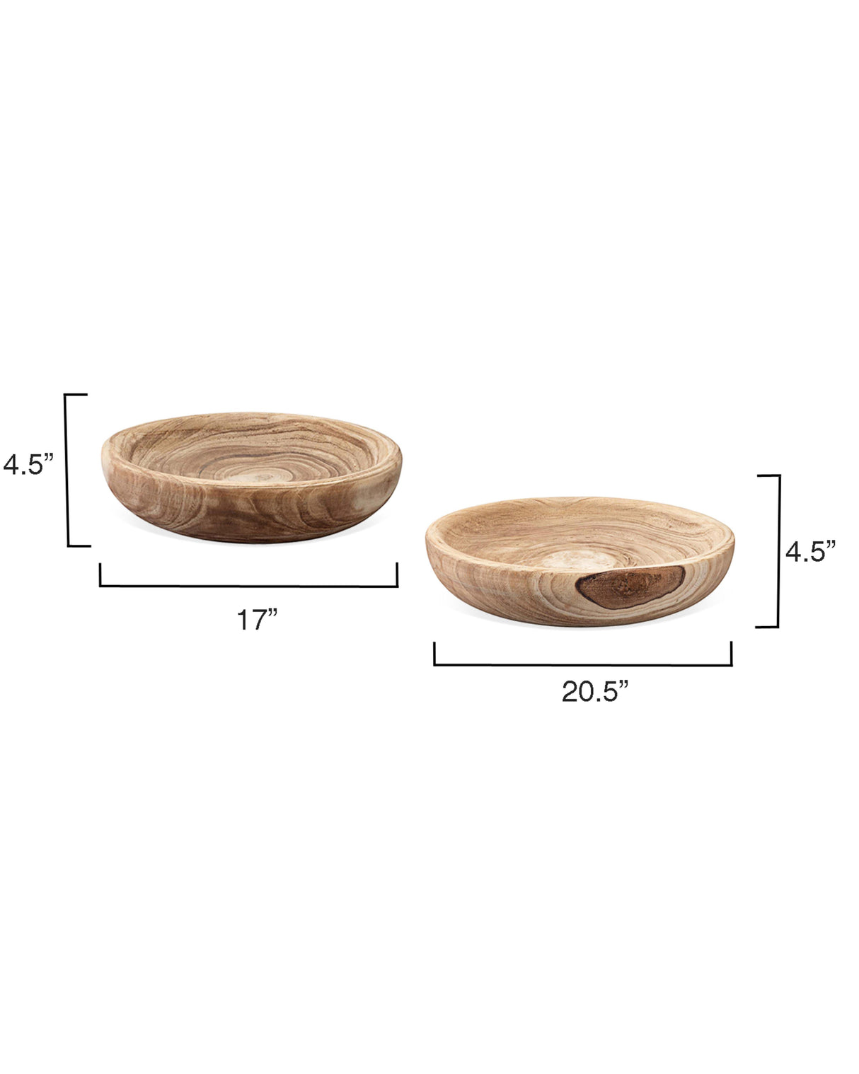 Jamie Young Laurel Wooden Decorative Bowl, Small