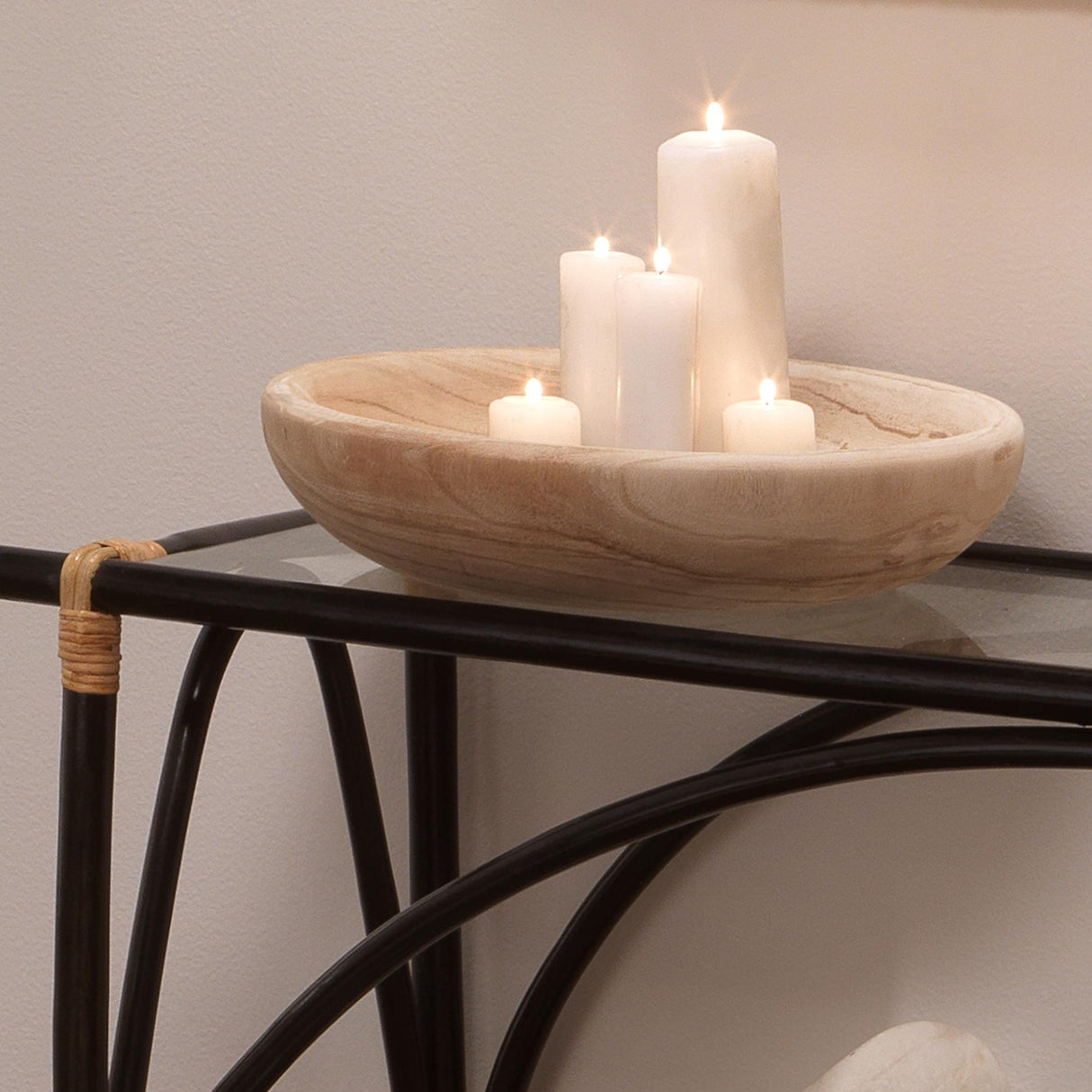 Jamie Young Laurel Wooden Decorative Bowl, Small