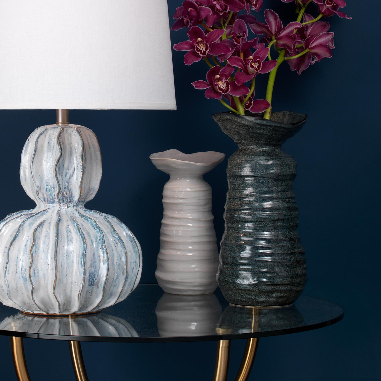 Jamie Young Marine Ceramic Decorative Vase, Medium