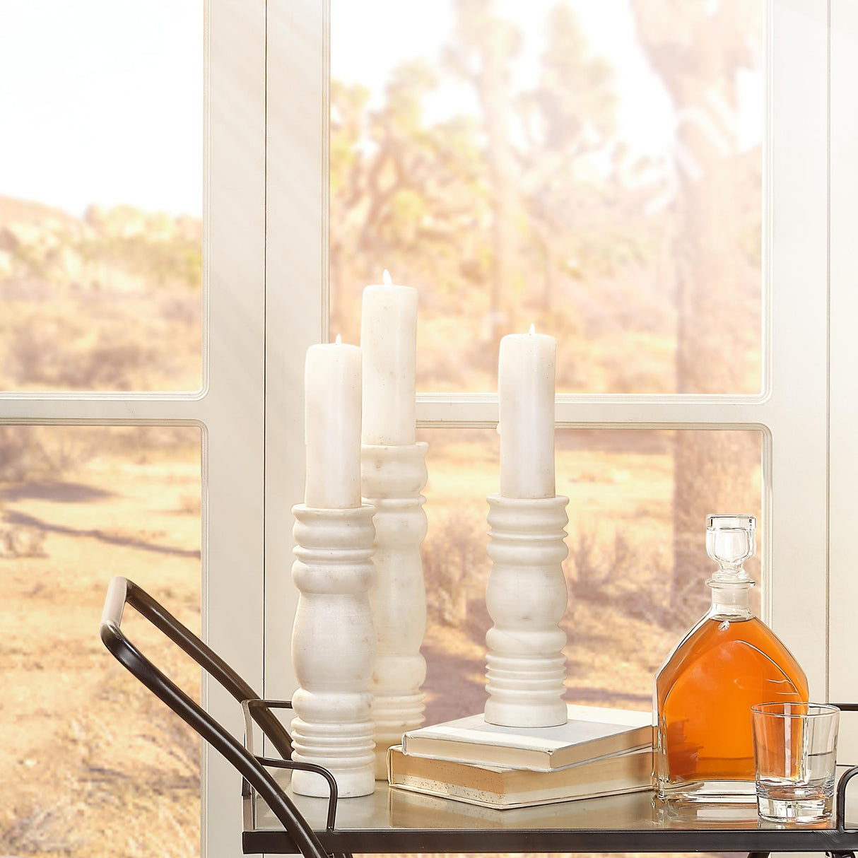 Jamie Young Monument Marble Candlesticks (set of 3)