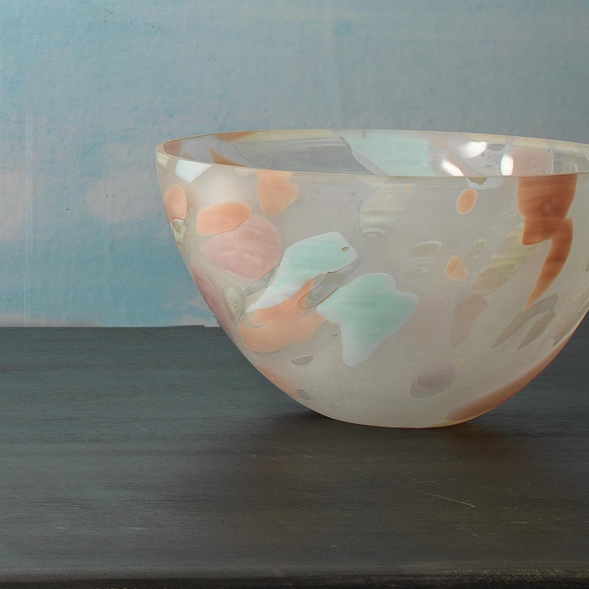 Jamie Young Watercolor Glass Decorative Bowl, Medium