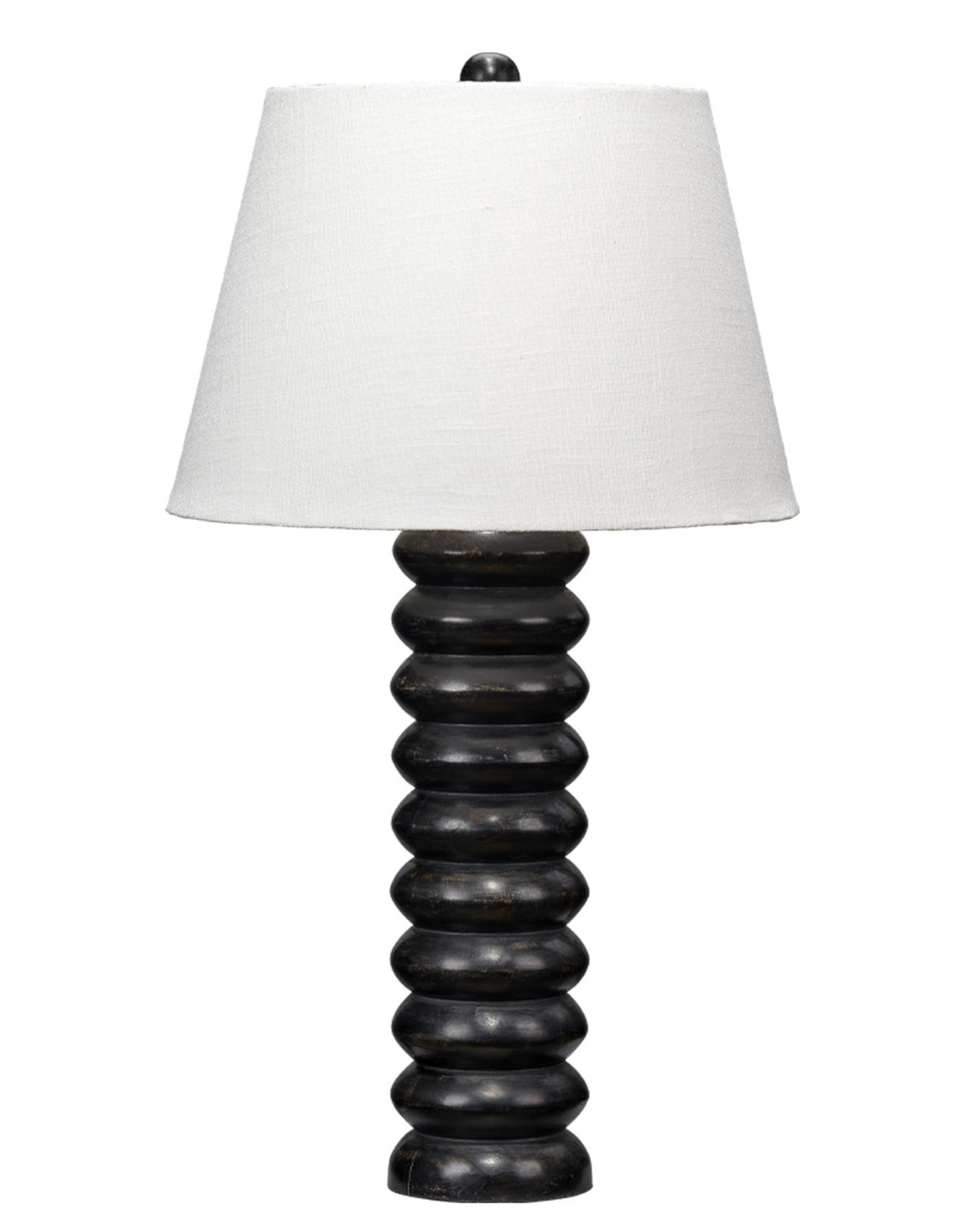 Jamie Young Abacus Mango Wood Table Lamp with Linen Shade