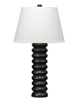 Jamie Young Abacus Mango Wood Table Lamp with Linen Shade