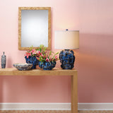 Jamie Young Helios Ceramic Table Lamp with Linen Shade, Blue