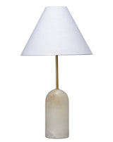 Jamie Young Holt Alabaster Table Lamp with Linen Shade