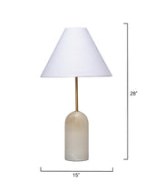 Jamie Young Holt Alabaster Table Lamp with Linen Shade