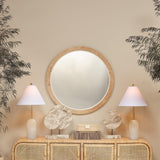Jamie Young Holt Alabaster Table Lamp with Linen Shade