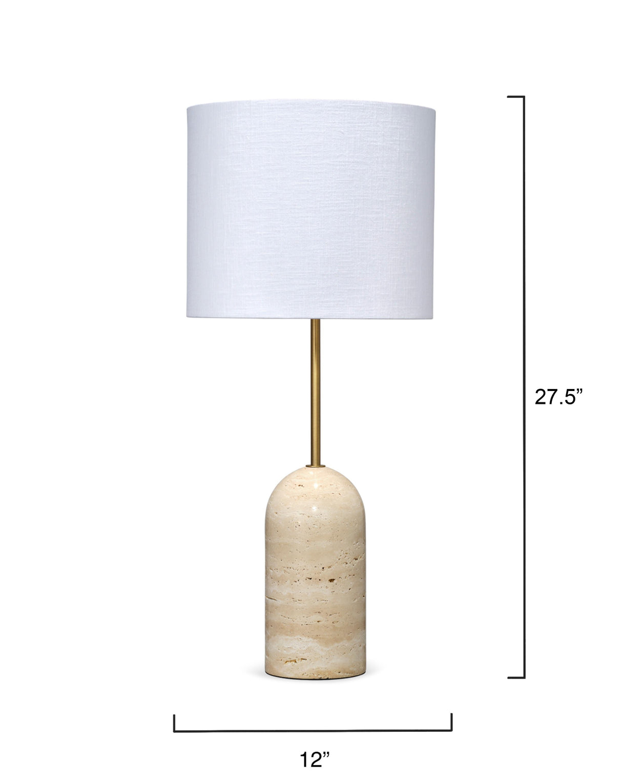 Jamie Young Holt Travertine Table Lamp