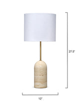 Jamie Young Holt Travertine Table Lamp
