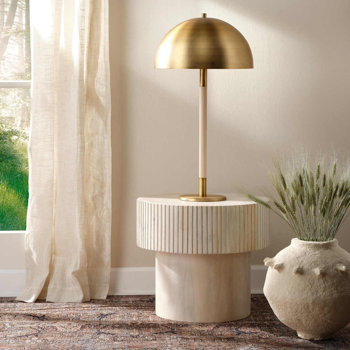 Jamie Young Merlin Wood and Metal Table Lamp