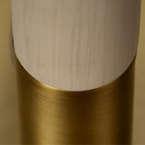 Jamie Young Morgana Wood and Metal Table Lamp with Raffia Shade