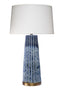 Jamie Young Pleated Ceramic Table Lamp with Linen Shade, Blue