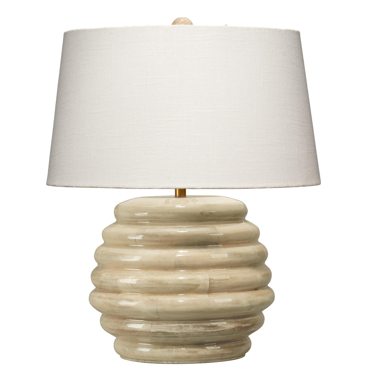 Jamie Young Soroban Mango Wood Table Lamp with Linen Shade
