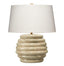 Jamie Young Soroban Mango Wood Table Lamp with Linen Shade