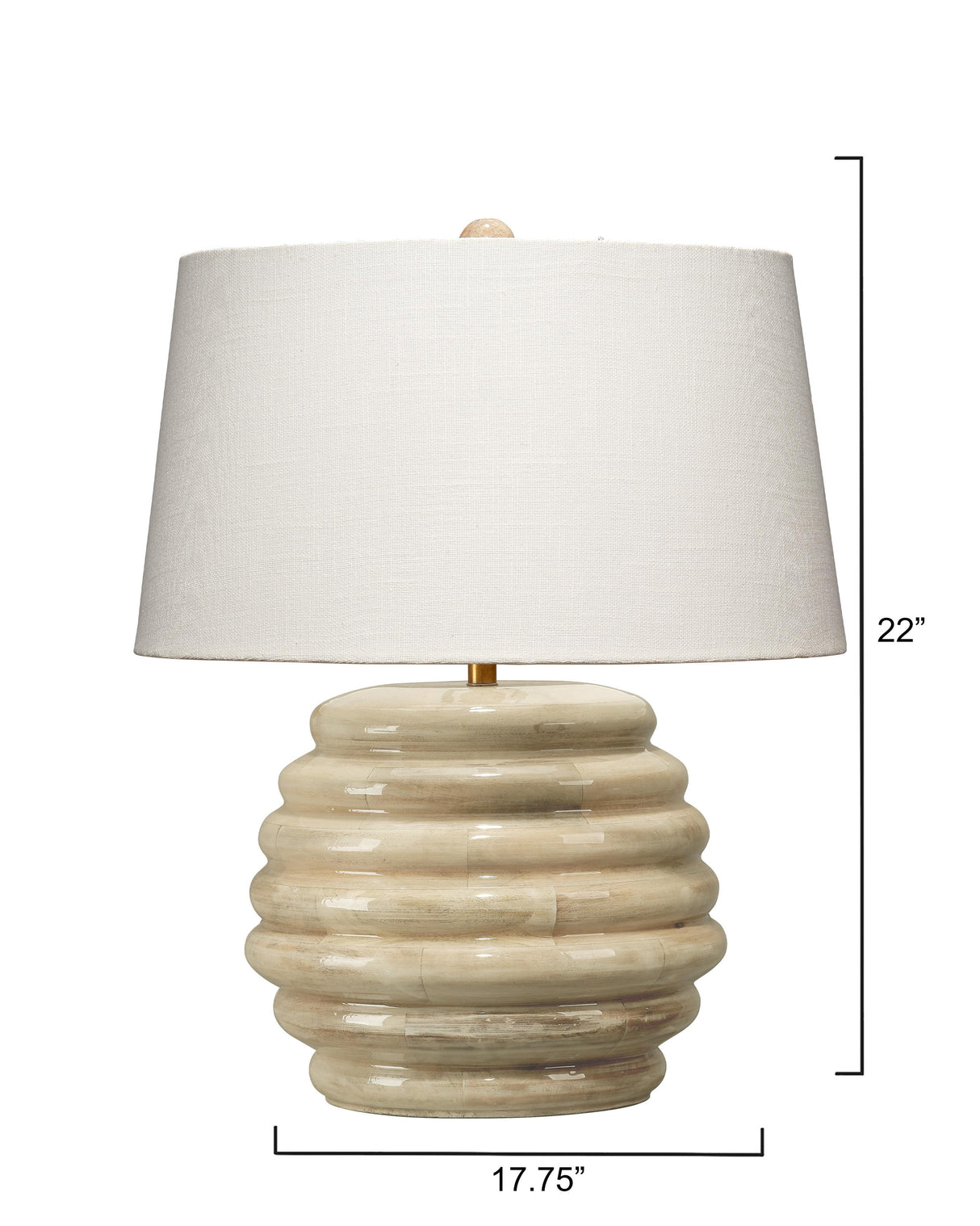 Jamie Young Soroban Mango Wood Table Lamp with Linen Shade