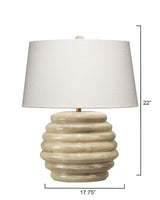 Jamie Young Soroban Mango Wood Table Lamp with Linen Shade