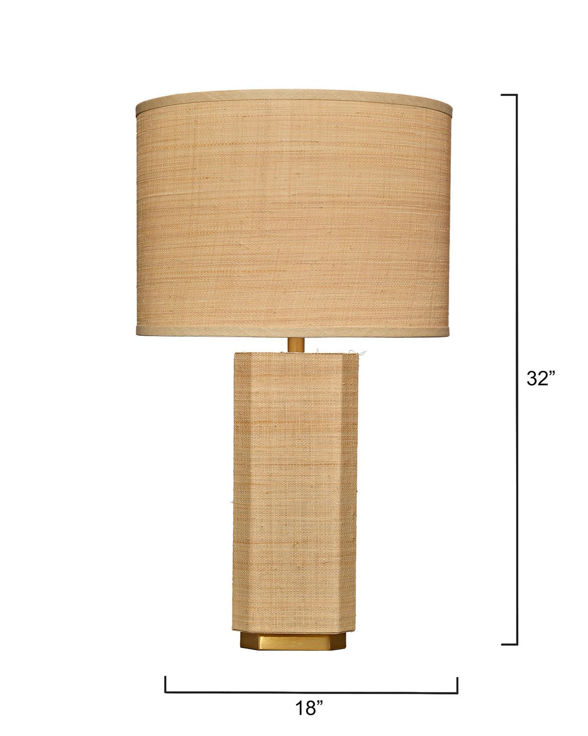 Jamie Young Utopia Raffia Table Lamp with Raffia Shade