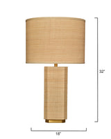 Jamie Young Utopia Raffia Table Lamp with Raffia Shade