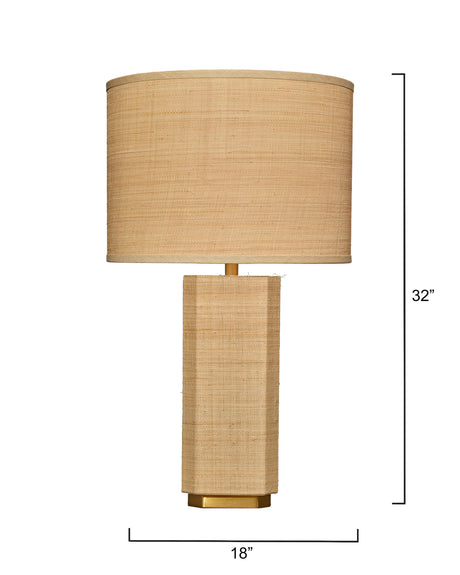 Jamie Young Utopia Raffia Table Lamp with Raffia Shade