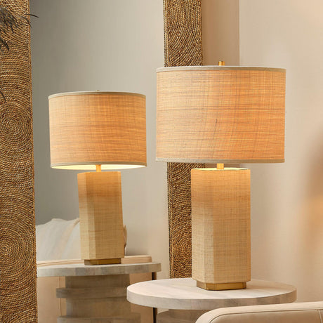 Jamie Young Utopia Raffia Table Lamp with Raffia Shade
